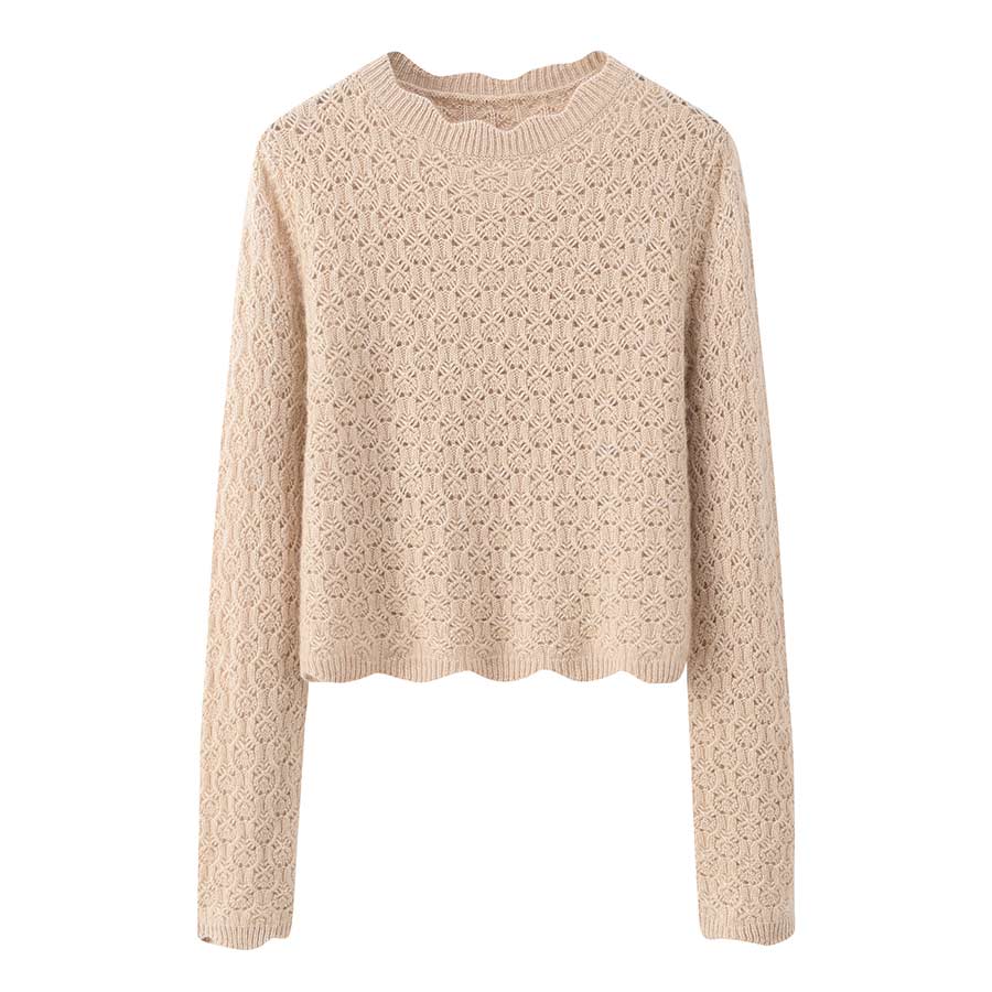 Women's Cashmere Crochet Sweater