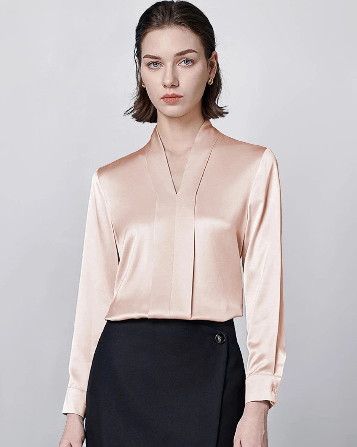 Long Sleeve Silk Blouse for Women