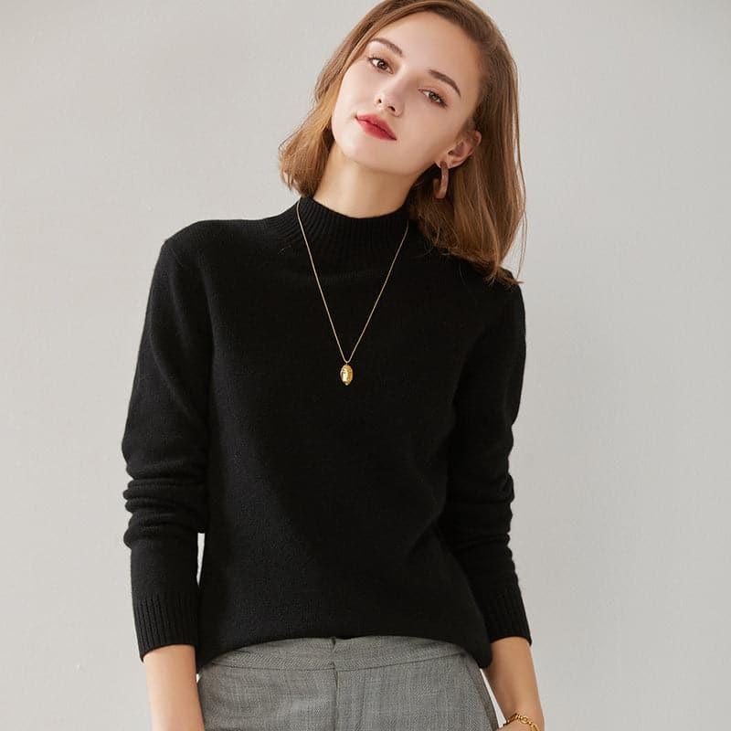 Women's Mock Neck Cashmere Sweater