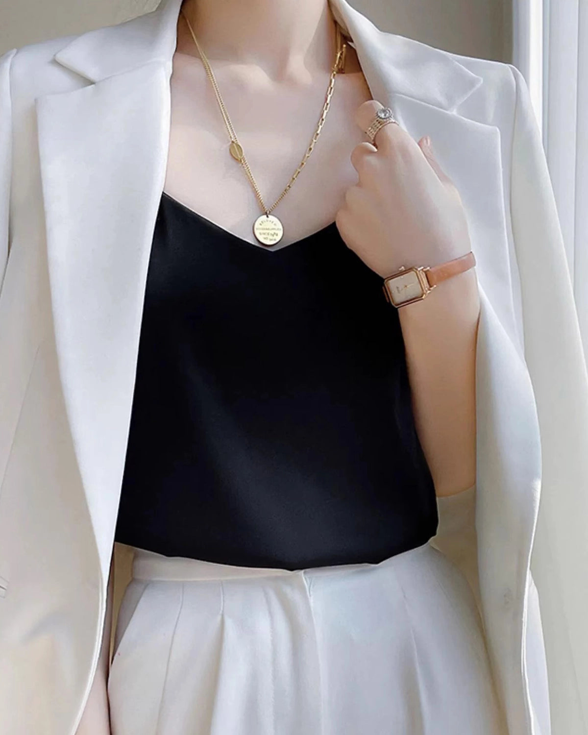 Spaghetti Strap Silk Camisole