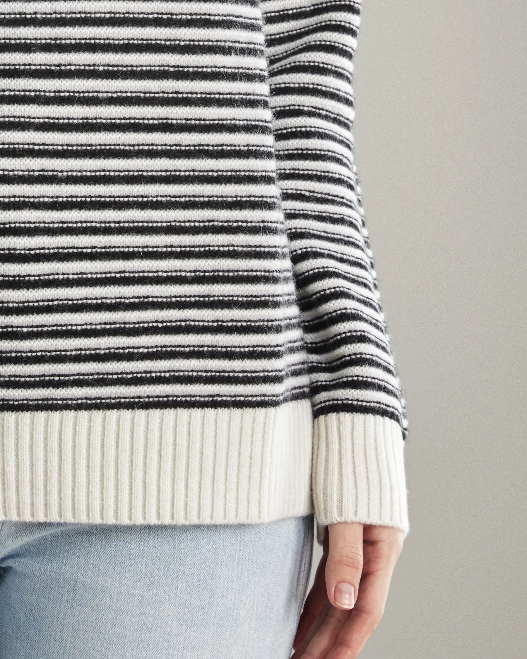Striped Crewneck Cashmere Sweater