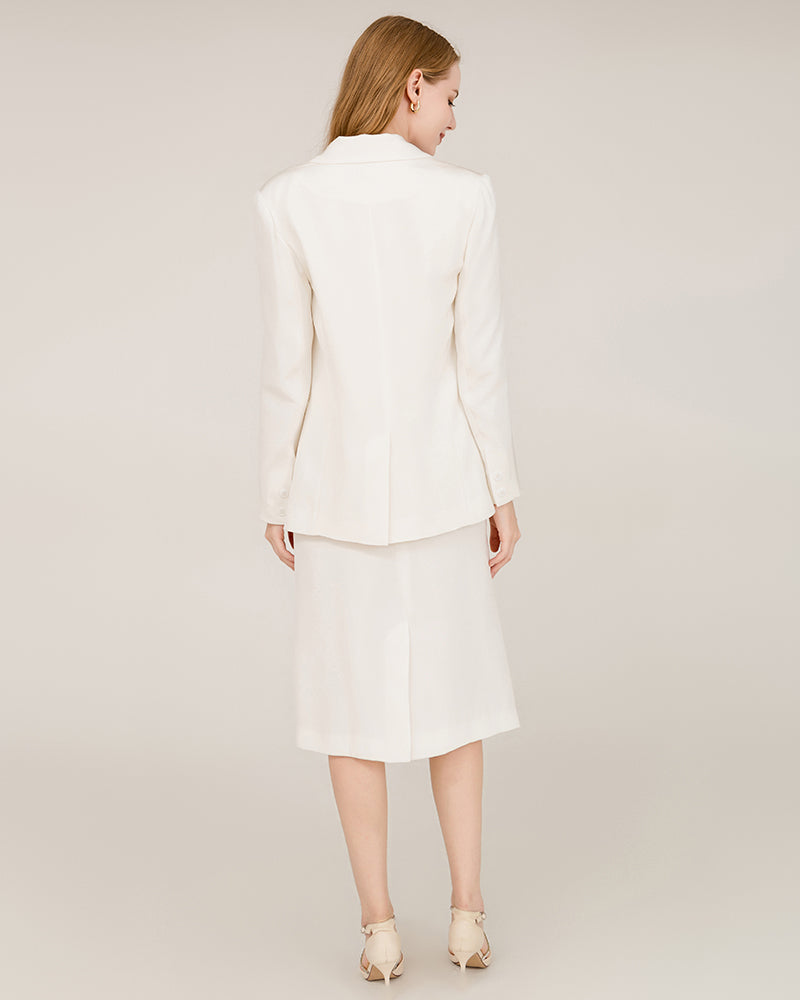 40 Momme Silk Shawl Collar Blazer