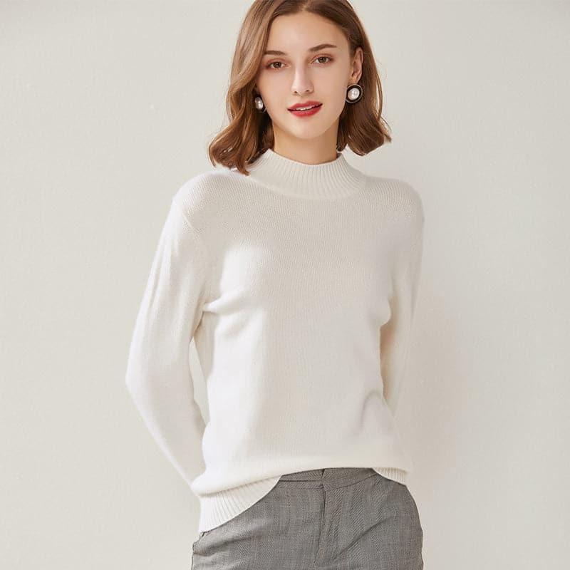 Women's Mock Neck Cashmere Sweater