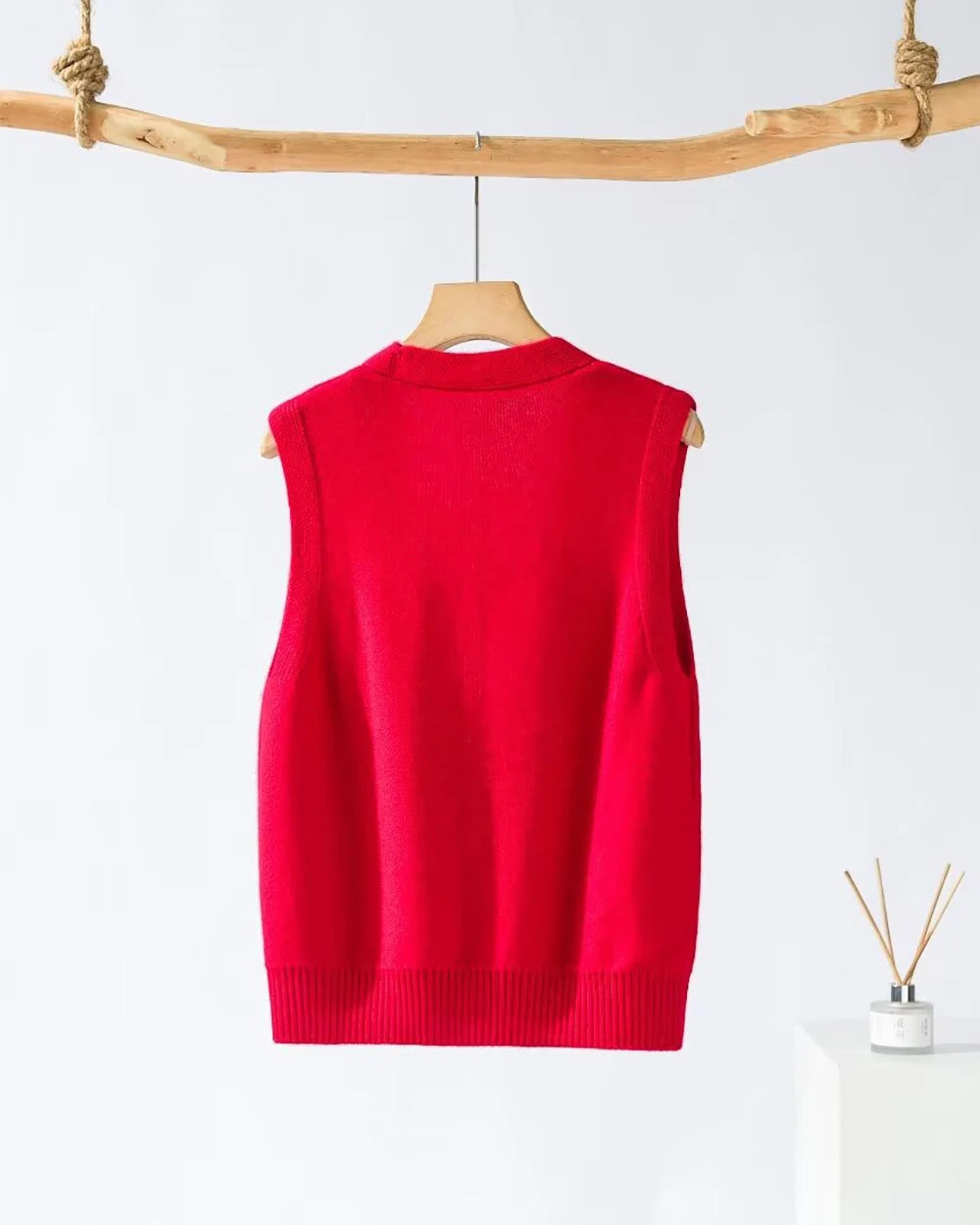 Deep V Neck Cashmere Vest