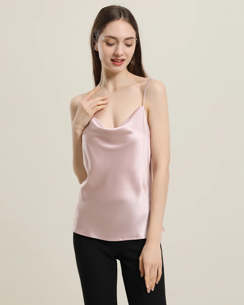 Cowl Neck Silk Camisole