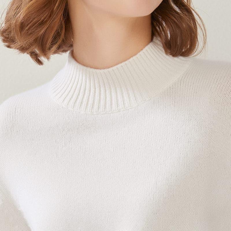 Women's Mock Neck Cashmere Sweater