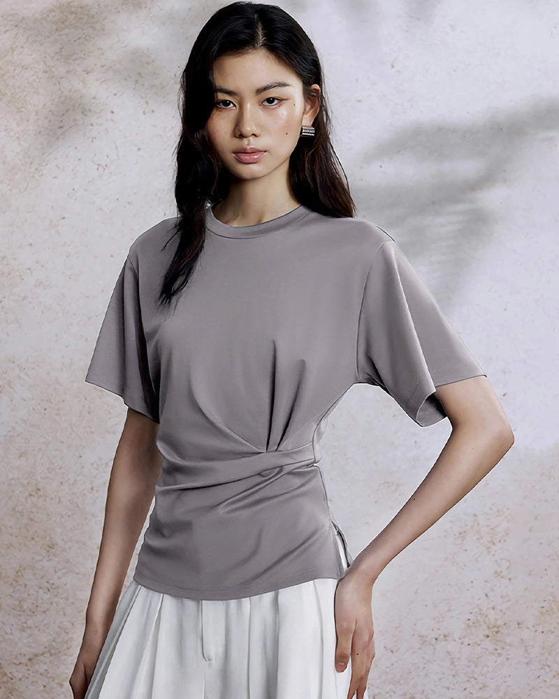 Women's Silk Jersey with Pleated Waist