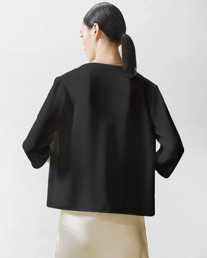 Women's Basic Silk Cardigan