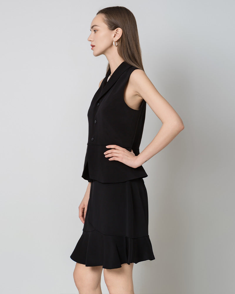 40 Momme V-Neck Silk Vest