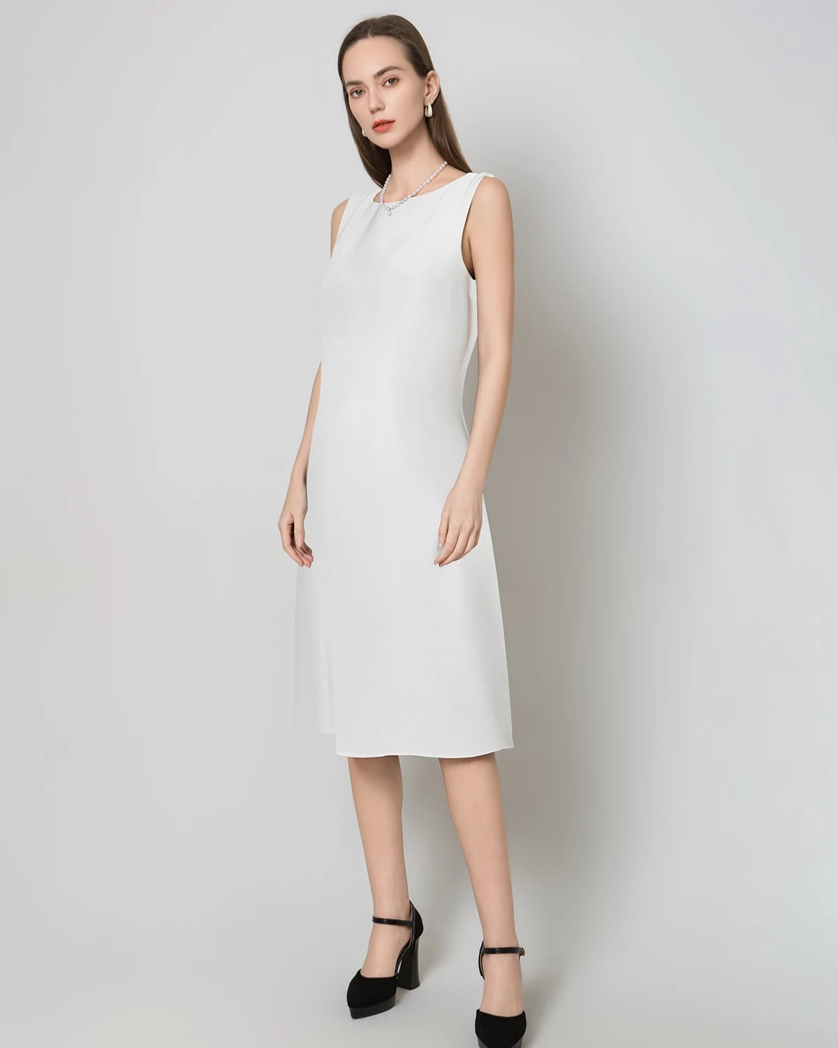 40 Momme Silk Midi Dress