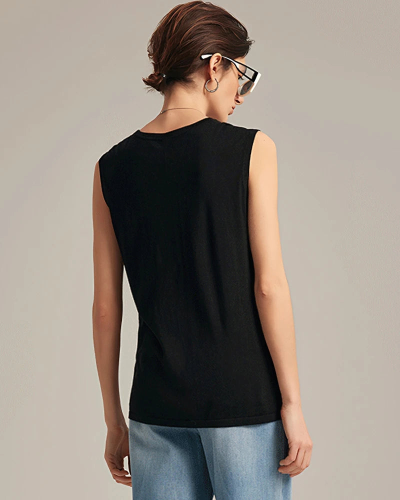 Sleeveless Silk Jersey