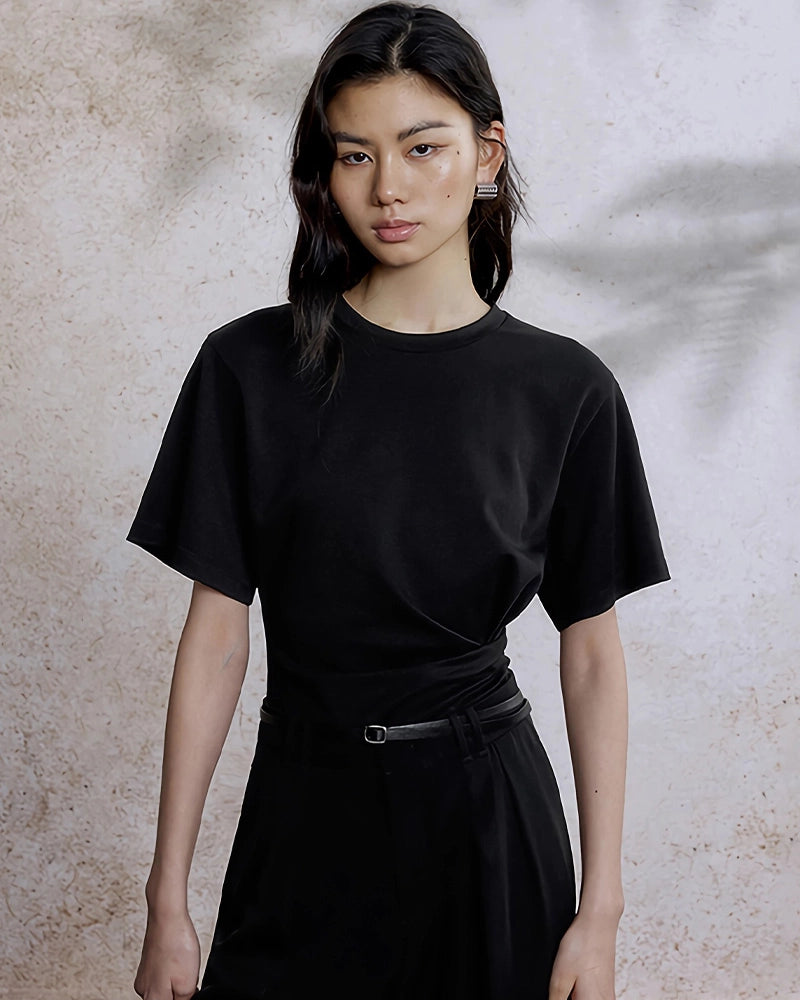 Women's Silk Jersey with Pleated Waist