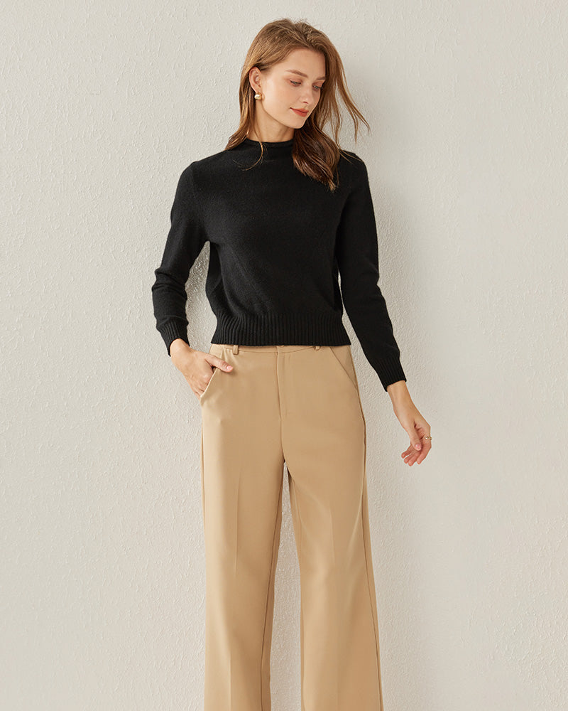 Women's Cashmere Mock Neck Sweater