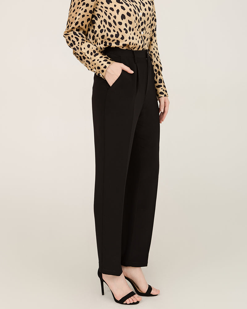 40 Momme Silk Sculpted Straight Pants